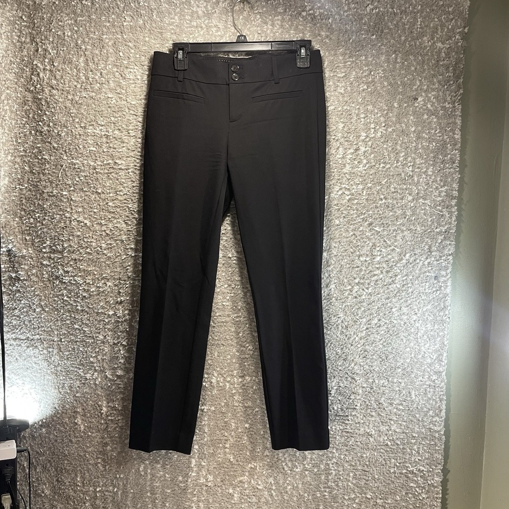 Anthropologie The Essential Slim Black Pants Size 2 Ankle Stretch Preppy Career - Picture 2 of 10